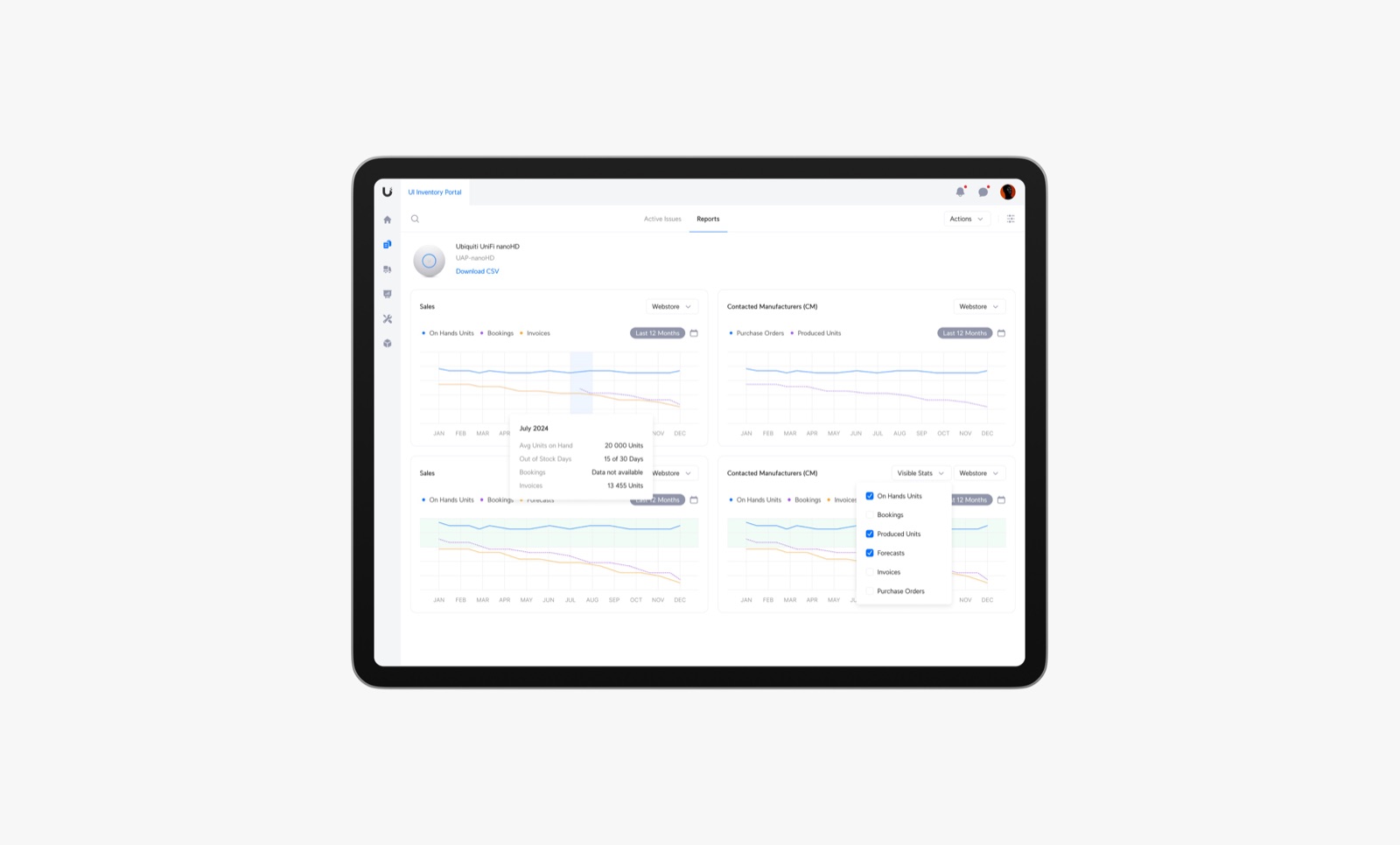UI Inventory Portal — screen