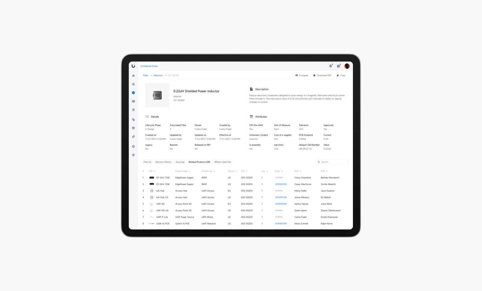UI Material Portal — screen