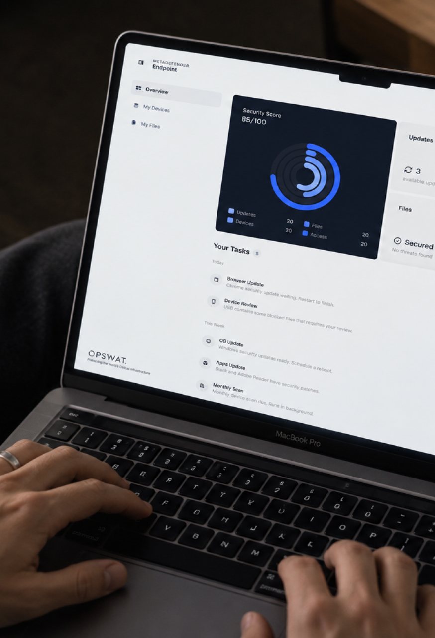 MetaDefender Endpoint on a laptop